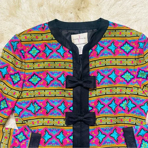 Adrianna Papell Silk Blazer - Picture 3 of 10